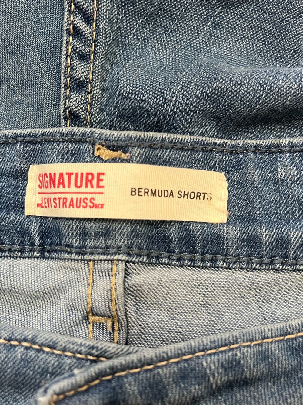 Signature by Levi Strauss Light Blue Denim Bermuda Shorts - Picture 3 of 5